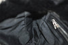 Authentic FENDI Vintage Shoulder Tote Bag Purse Fur Leather Black 5068I