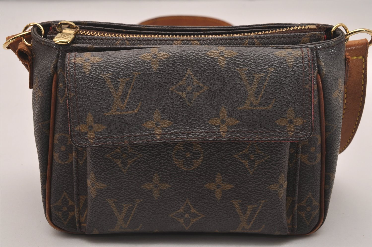 Authentic Louis Vuitton Monogram Viva Cite PM Shoulder Cross Bag M51165 LV 5068J