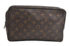 Auth Louis Vuitton Monogram Trousse Toilette 28 Clutch Hand Bag M47522 LV 5069K