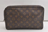 Auth Louis Vuitton Monogram Trousse Toilette 28 Clutch Hand Bag M47522 LV 5069K