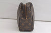 Auth Louis Vuitton Monogram Trousse Toilette 28 Clutch Hand Bag M47522 LV 5069K