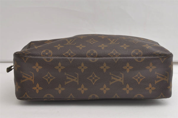 Auth Louis Vuitton Monogram Trousse Toilette 28 Clutch Hand Bag M47522 LV 5069K