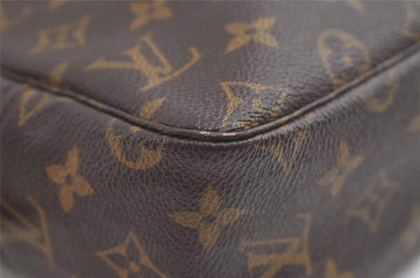 Auth Louis Vuitton Monogram Trousse Toilette 28 Clutch Hand Bag M47522 LV 5069K