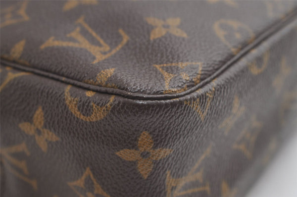 Auth Louis Vuitton Monogram Trousse Toilette 28 Clutch Hand Bag M47522 LV 5069K