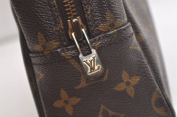 Auth Louis Vuitton Monogram Trousse Toilette 28 Clutch Hand Bag M47522 LV 5069K