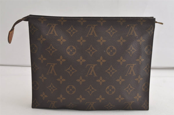 Authentic Louis Vuitton Monogram Poche Toilette 26 M47542 Cosmetics Pouch 5070K