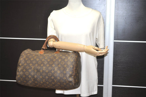 Authentic Louis Vuitton Monogram Speedy 40 Hand Boston Bag M41522 LV Junk 5071I