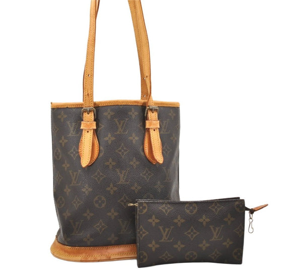 Authentic Louis Vuitton Monogram Bucket PM Shoulder Tote Bag Old Model LV 5071K