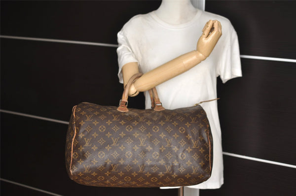 Authentic Louis Vuitton Monogram Speedy 40 Hand Boston Bag M41522 LV 5072I