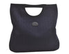 Authentic CELINE C Macadam Blason Tote Hand Bag Canvas Leather Navy Blue 5072K