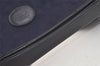 Authentic CELINE C Macadam Blason Tote Hand Bag Canvas Leather Navy Blue 5072K