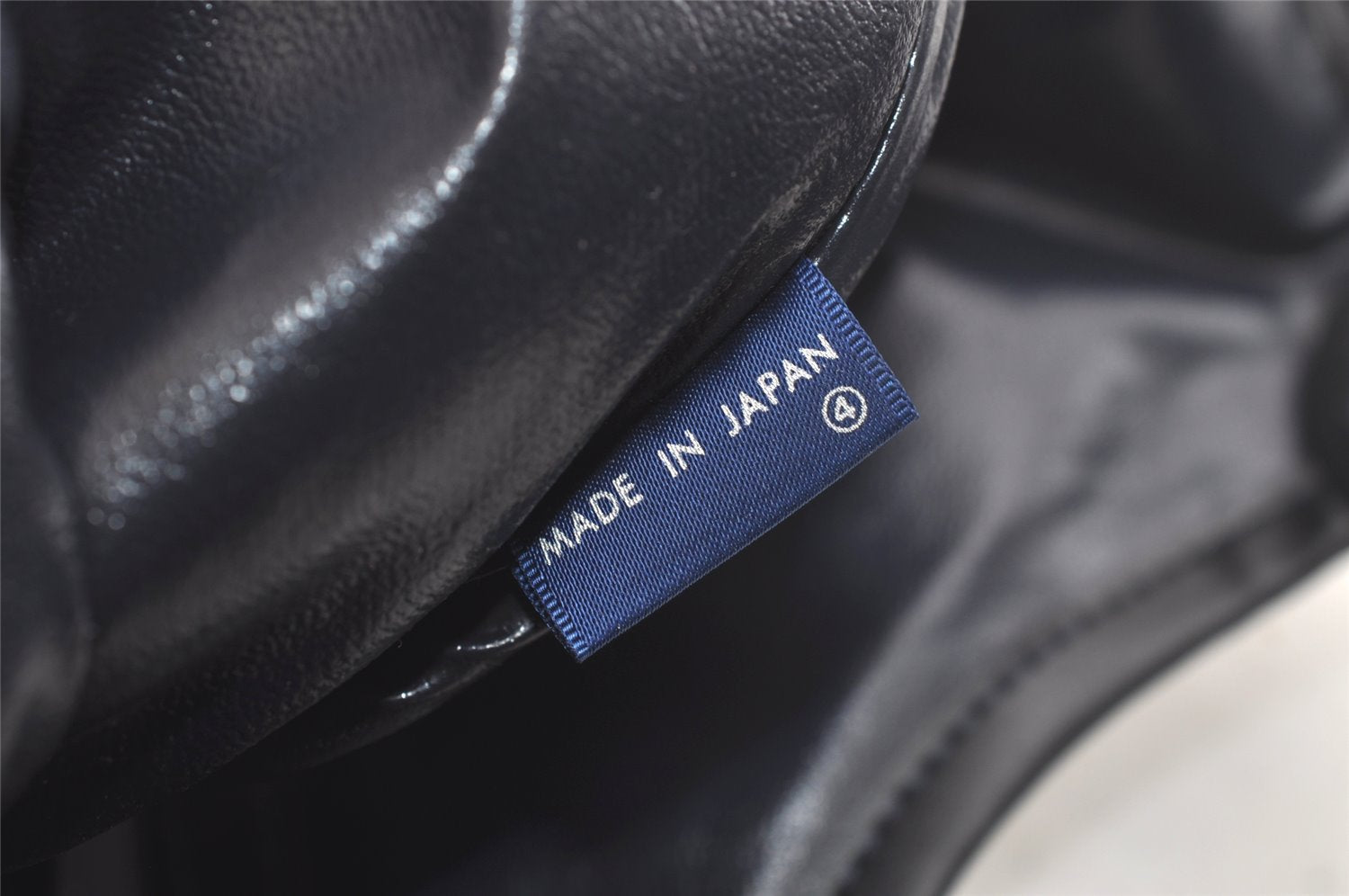 Authentic CELINE C Macadam Blason Tote Hand Bag Canvas Leather Navy Blue 5072K