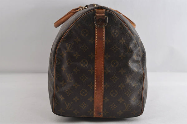 Authentic Louis Vuitton Monogram Keepall Bandouliere 55 M41414 Boston Bag 5073I