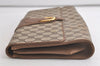 Authentic GUCCI Vintage Shoulder Clutch Bag GG PVC Leather Brown Junk 5073K