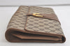 Authentic GUCCI Vintage Shoulder Clutch Bag GG PVC Leather Brown Junk 5073K