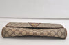 Authentic GUCCI Vintage Shoulder Clutch Bag GG PVC Leather Brown Junk 5073K