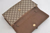 Authentic GUCCI Vintage Shoulder Clutch Bag GG PVC Leather Brown Junk 5073K