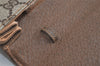 Authentic GUCCI Vintage Shoulder Clutch Bag GG PVC Leather Brown Junk 5073K