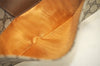 Authentic GUCCI Vintage Shoulder Clutch Bag GG PVC Leather Brown Junk 5073K