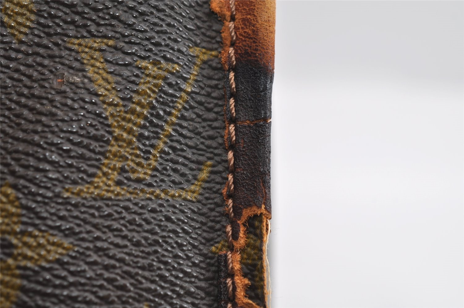 Authentic Louis Vuitton Monogram Sac Chaussures 35 Boston Bag Old Model LV 5075I