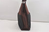 Authentic HERMES Fourre Tout MM Hand Tote Bag Canvas Black Bordeaux 5075J