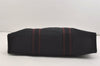 Authentic HERMES Fourre Tout MM Hand Tote Bag Canvas Black Bordeaux 5075J