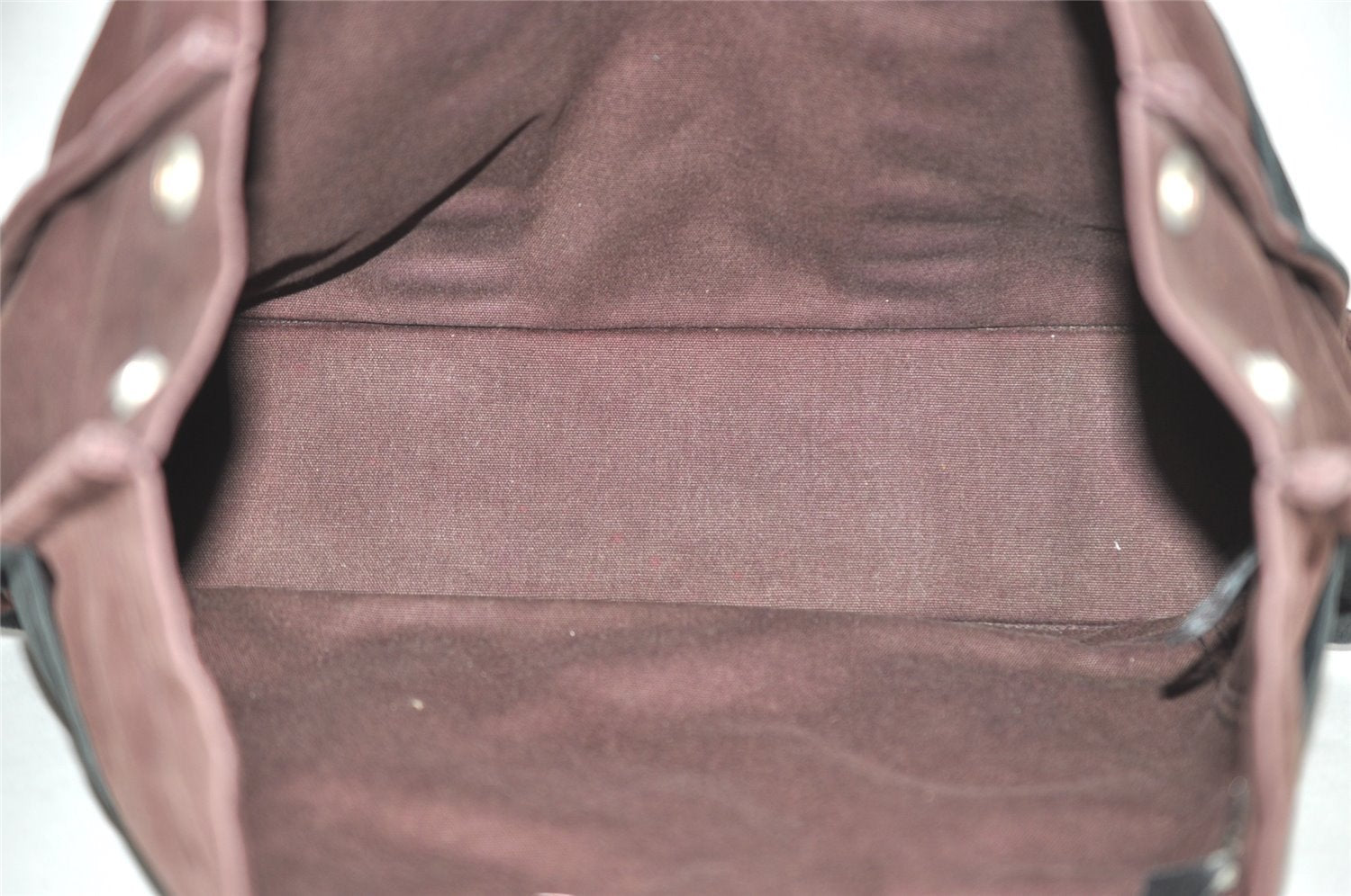 Authentic HERMES Fourre Tout MM Hand Tote Bag Canvas Black Bordeaux 5075J