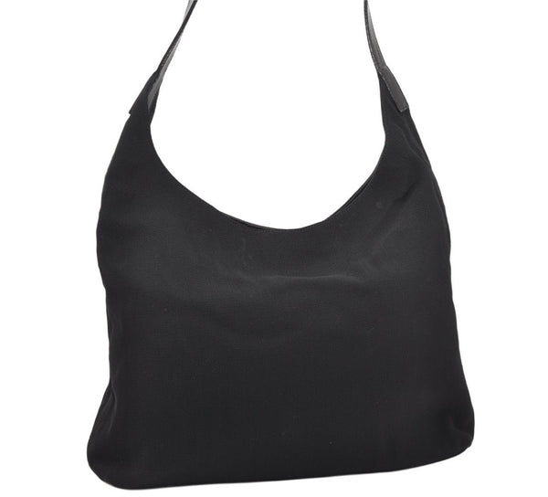 Authentic GUCCI Shoulder Hand Bag Nylon Leather 0013297 Black Junk  5075K