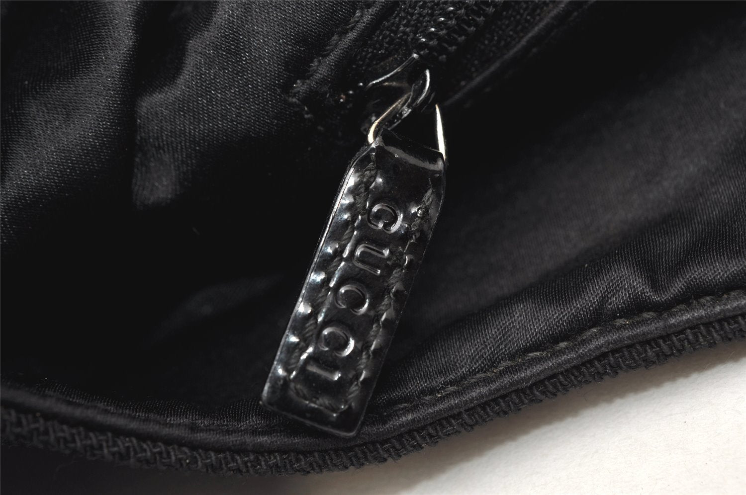 Authentic GUCCI Shoulder Hand Bag Nylon Leather 0013297 Black Junk  5075K