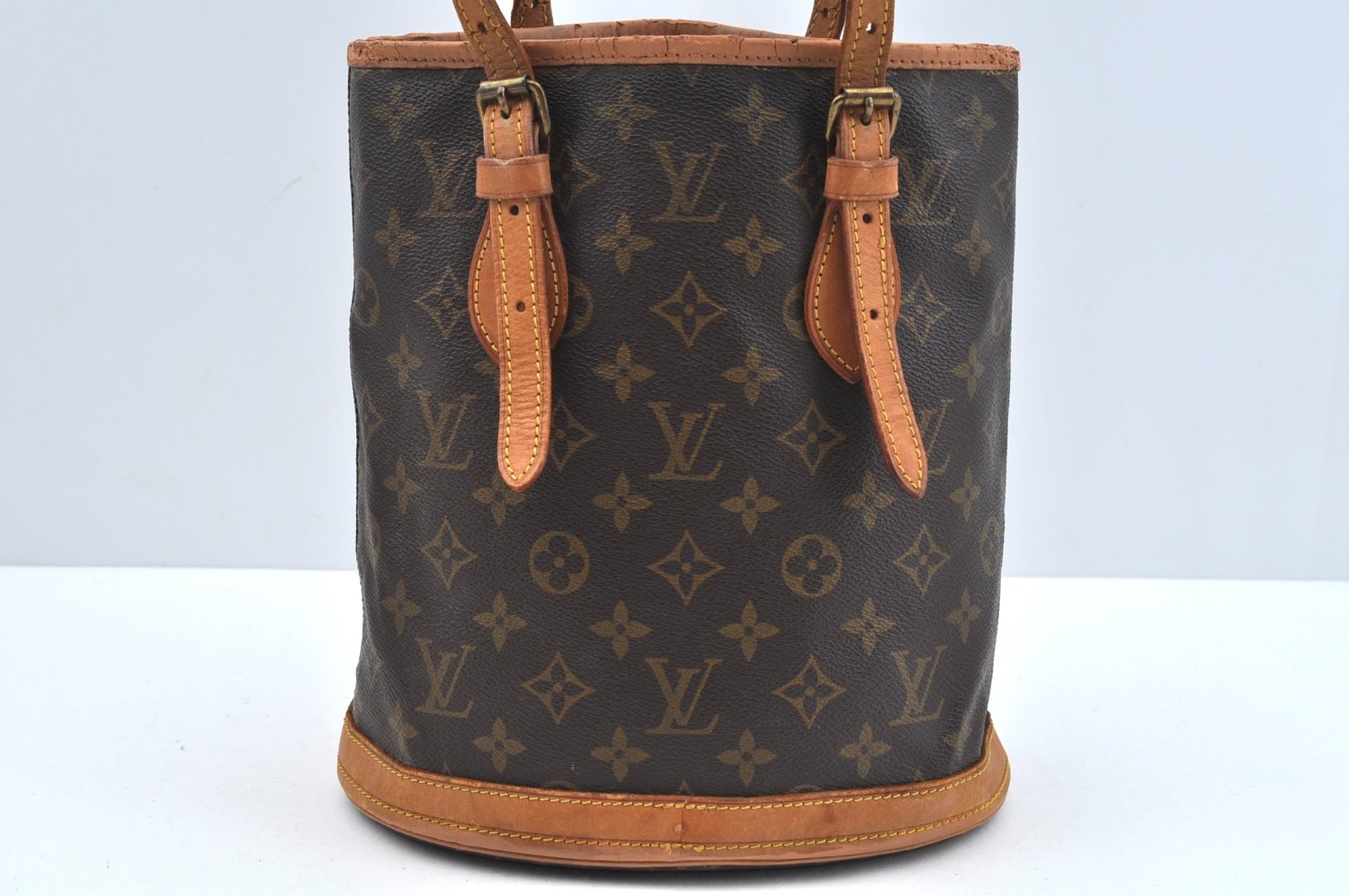 Auth Louis Vuitton Monogram Bucket PM Old Model Shoulder Tote Bag LV Junk 5076I