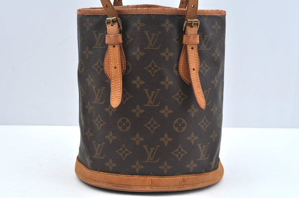 Auth Louis Vuitton Monogram Bucket PM Old Model Shoulder Tote Bag LV Junk 5076I
