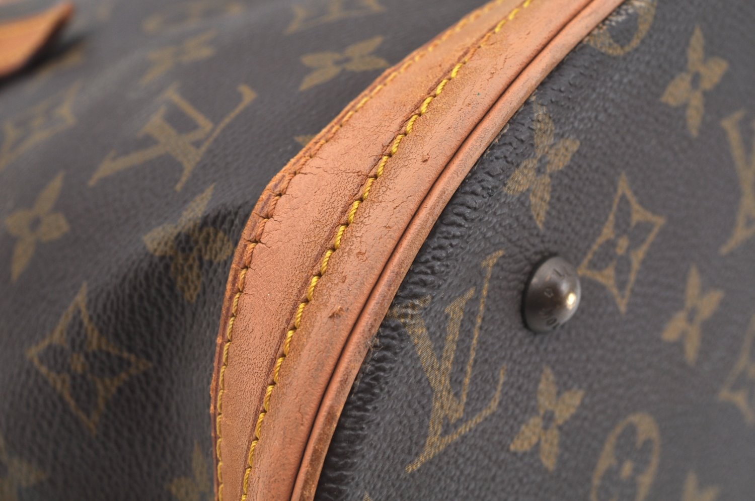 Auth Louis Vuitton Monogram Bucket PM Old Model Shoulder Tote Bag LV Junk 5076I