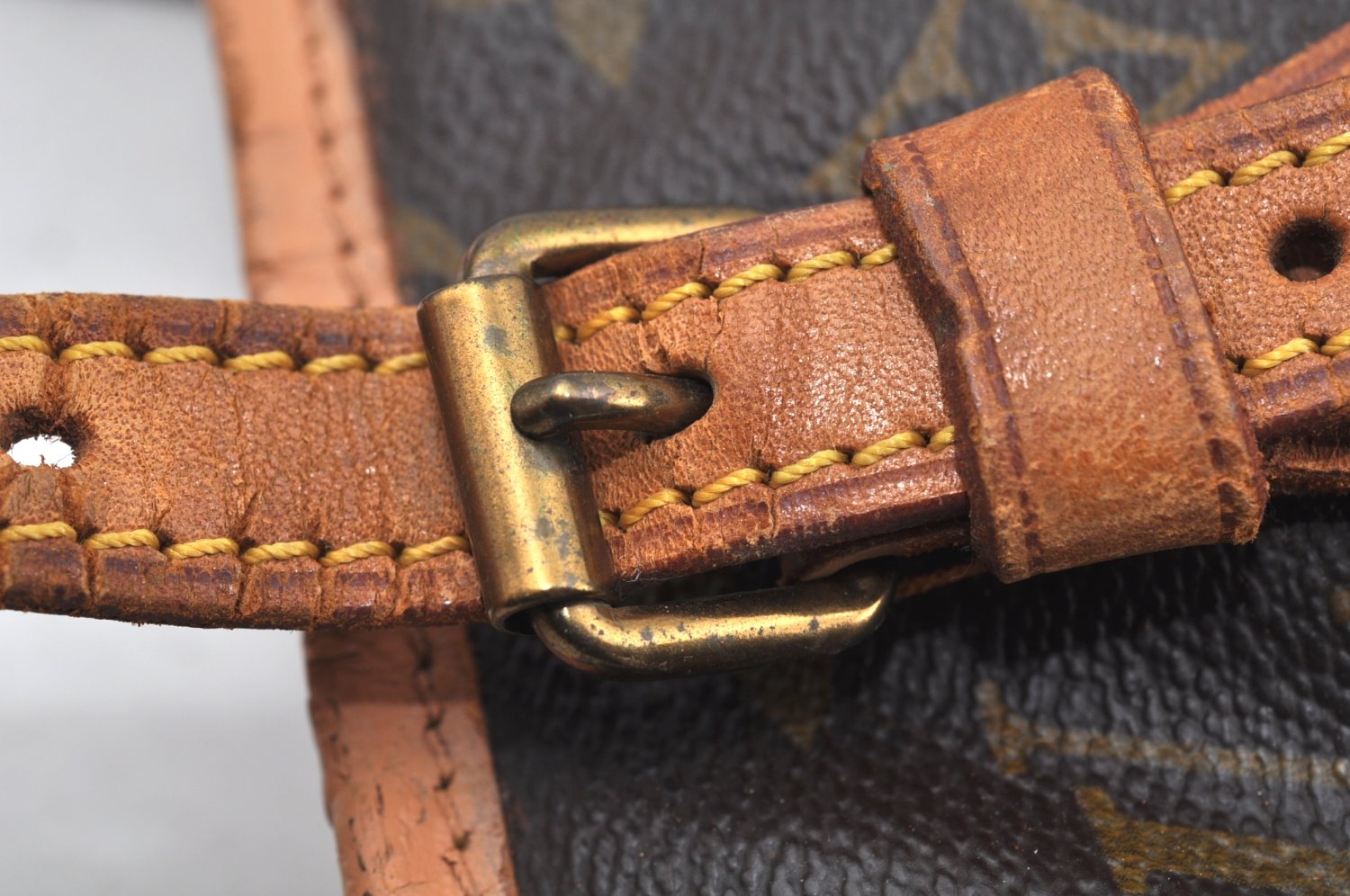 Auth Louis Vuitton Monogram Bucket PM Old Model Shoulder Tote Bag LV Junk 5076I