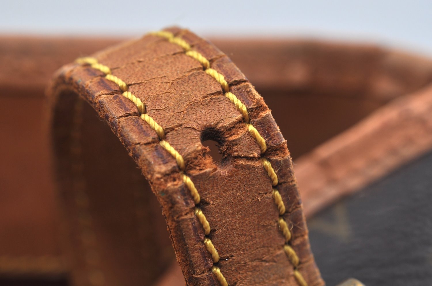 Auth Louis Vuitton Monogram Bucket PM Old Model Shoulder Tote Bag LV Junk 5076I