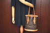 Auth Louis Vuitton Monogram Bucket PM Old Model Shoulder Tote Bag LV Junk 5076I