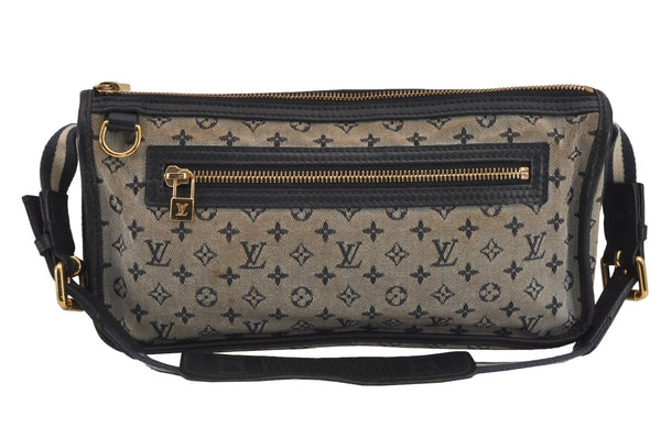 Auth Louis Vuitton Monogram Mini Pochette Kathleen Shoulder Bag Navy LV 5076J