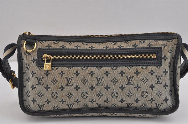 Auth Louis Vuitton Monogram Mini Pochette Kathleen Shoulder Bag Navy LV 5076J