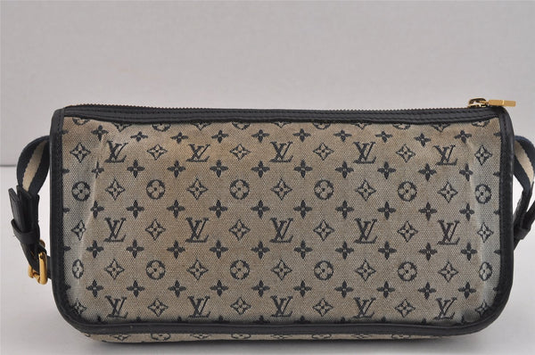 Auth Louis Vuitton Monogram Mini Pochette Kathleen Shoulder Bag Navy LV 5076J