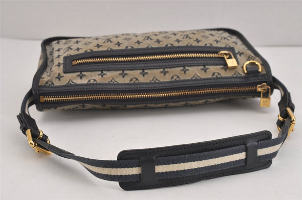 Auth Louis Vuitton Monogram Mini Pochette Kathleen Shoulder Bag Navy LV 5076J