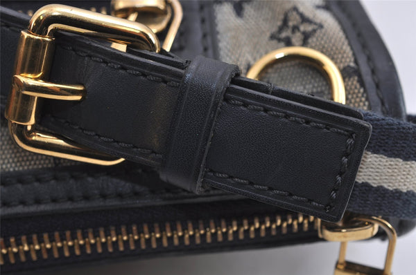 Auth Louis Vuitton Monogram Mini Pochette Kathleen Shoulder Bag Navy LV 5076J