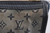 Auth Louis Vuitton Monogram Mini Pochette Kathleen Shoulder Bag Navy LV 5076J