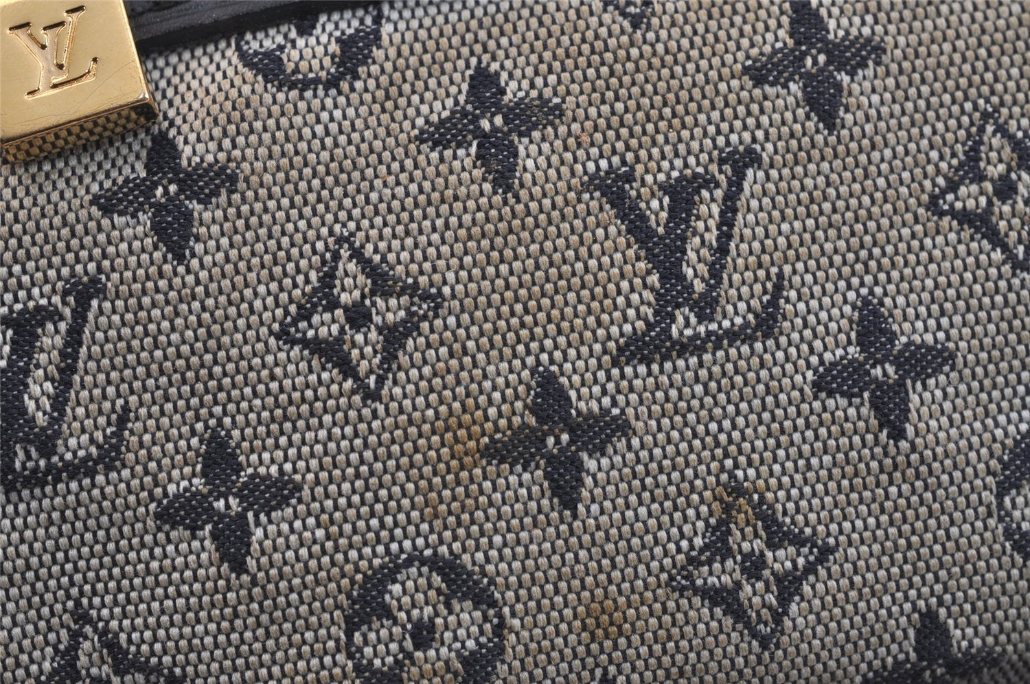 Auth Louis Vuitton Monogram Mini Pochette Kathleen Shoulder Bag Navy LV 5076J