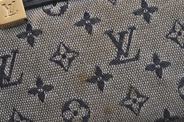 Auth Louis Vuitton Monogram Mini Pochette Kathleen Shoulder Bag Navy LV 5076J