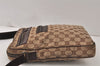 Authentic GUCCI Shoulder Cross Body Bag GG Canvas Leather 92551 Brown 5076K