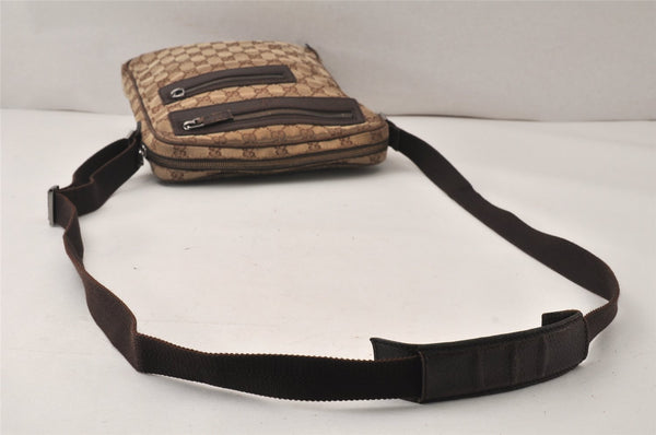 Authentic GUCCI Shoulder Cross Body Bag GG Canvas Leather 92551 Brown 5076K
