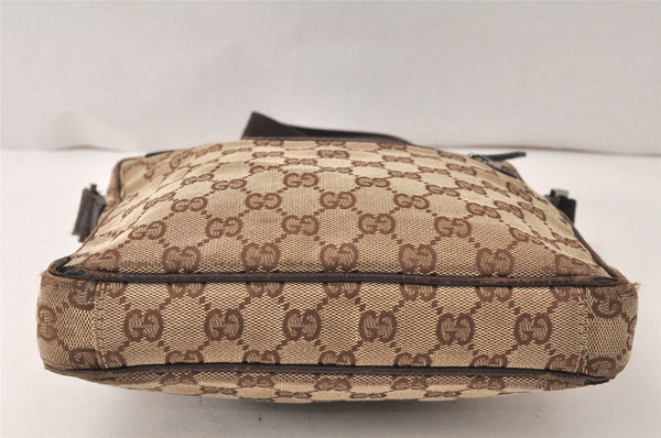 Authentic GUCCI Shoulder Cross Body Bag GG Canvas Leather 92551 Brown 5076K