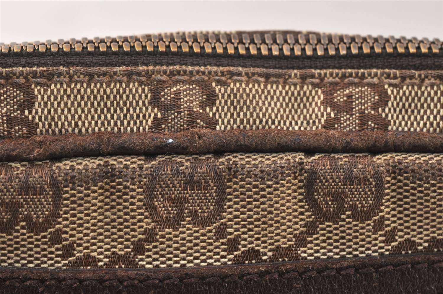 Authentic GUCCI Shoulder Cross Body Bag GG Canvas Leather 92551 Brown 5076K