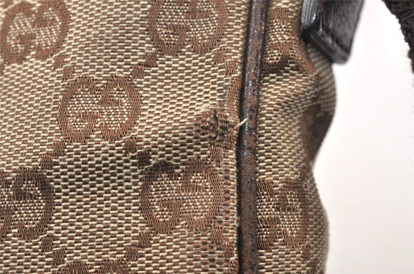 Authentic GUCCI Shoulder Cross Body Bag GG Canvas Leather 92551 Brown 5076K