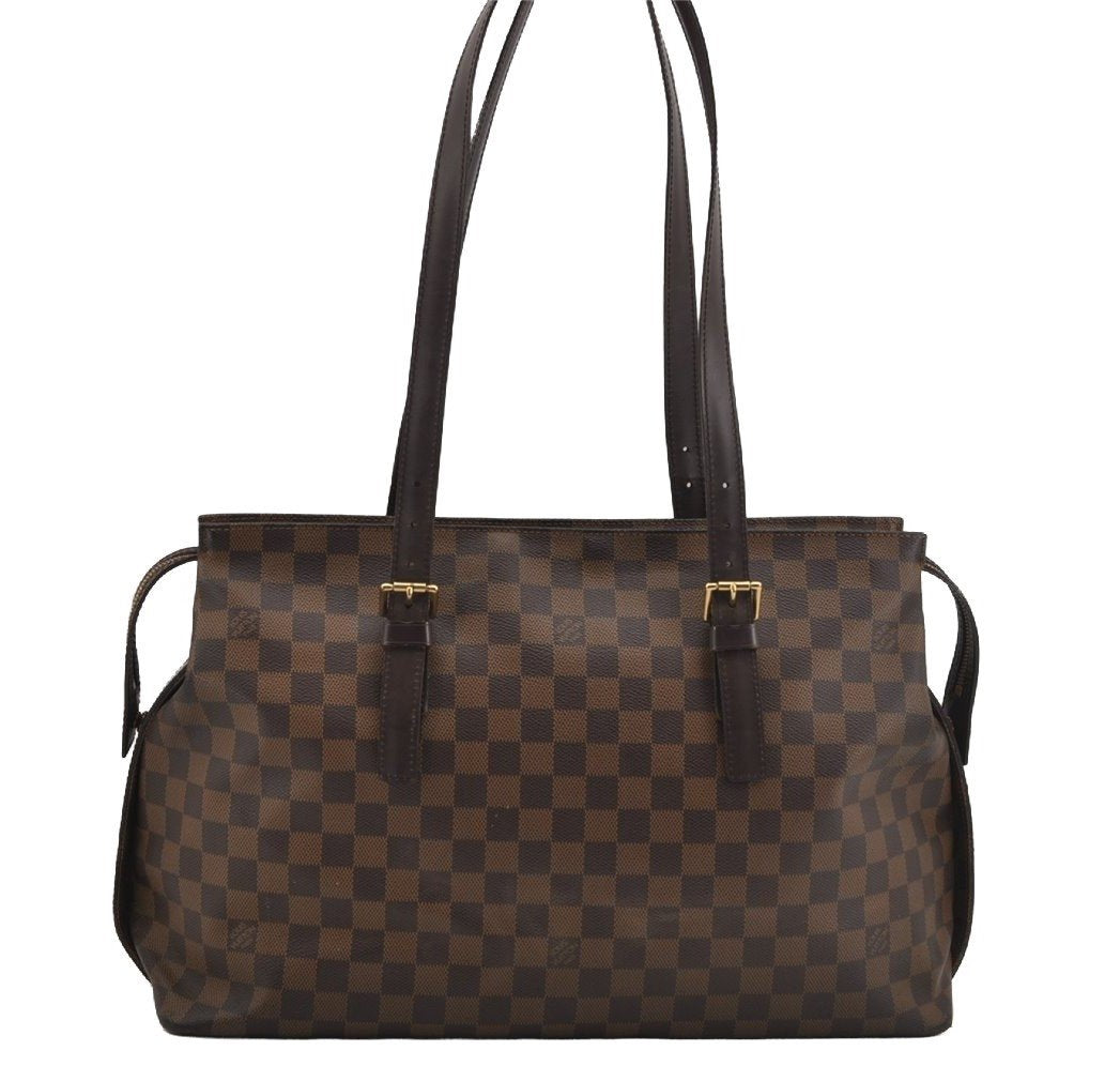 Authentic Louis Vuitton Damier Chelsea Shoulder Tote Bag N51119 LV 5077J