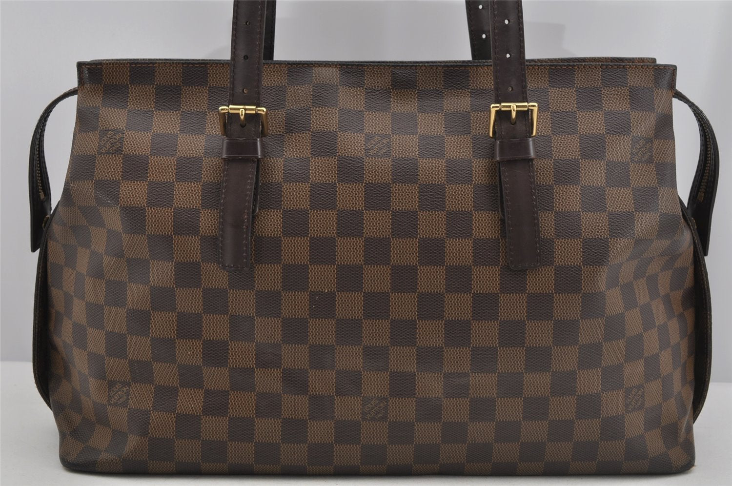 Authentic Louis Vuitton Damier Chelsea Shoulder Tote Bag N51119 LV 5077J